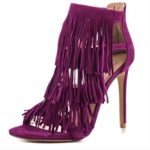 Steve Madden Purple fringely high heels New sassy
